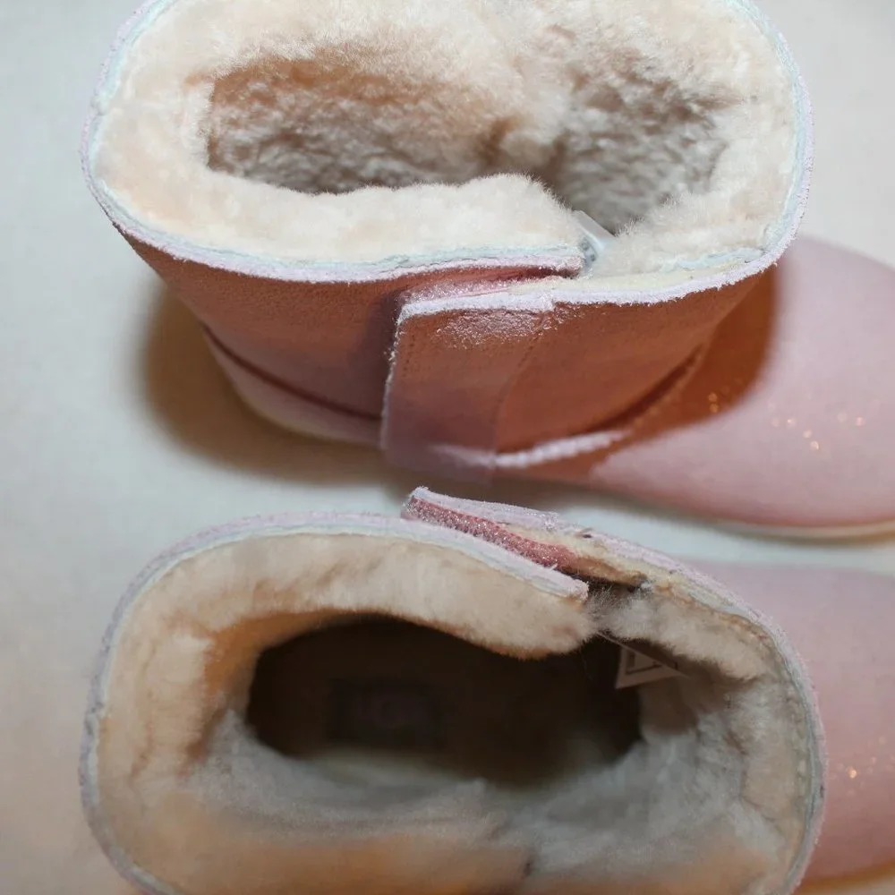 UGG KEELAN SPARKLE PINK TODDLER/INFANT BOOTIES‎